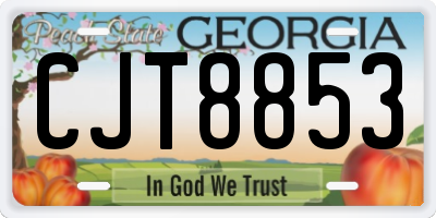 GA license plate CJT8853