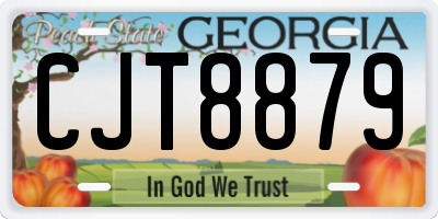 GA license plate CJT8879