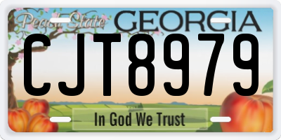 GA license plate CJT8979