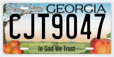 GA license plate CJT9047