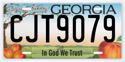 GA license plate CJT9079