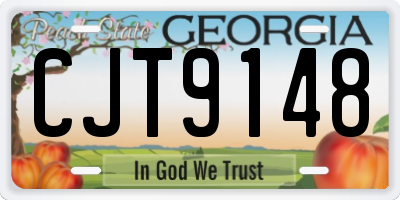 GA license plate CJT9148