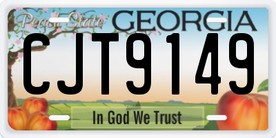 GA license plate CJT9149