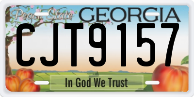 GA license plate CJT9157