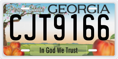 GA license plate CJT9166
