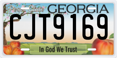 GA license plate CJT9169