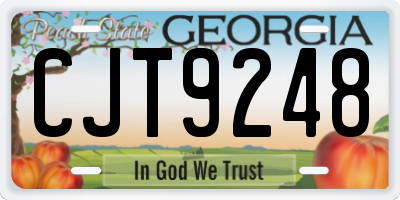 GA license plate CJT9248