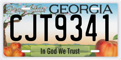 GA license plate CJT9341