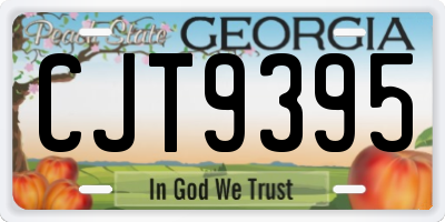 GA license plate CJT9395