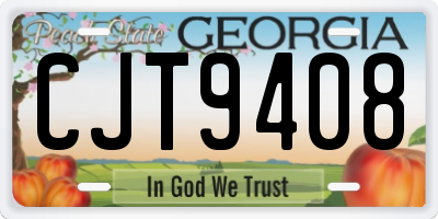 GA license plate CJT9408