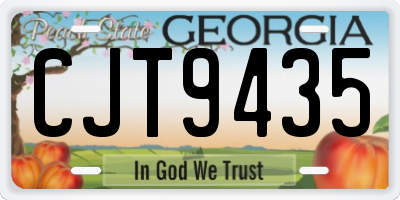 GA license plate CJT9435