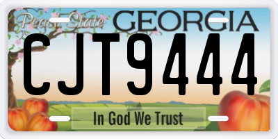 GA license plate CJT9444