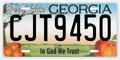 GA license plate CJT9450