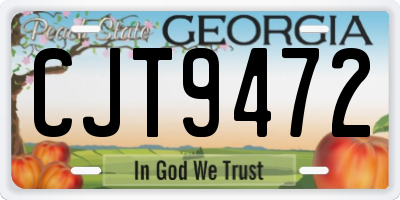 GA license plate CJT9472