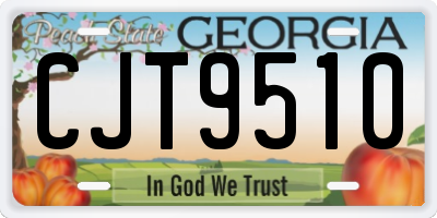 GA license plate CJT9510