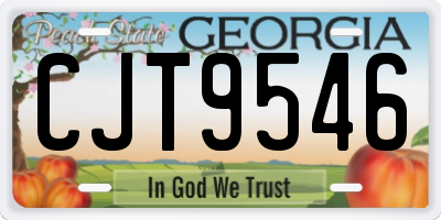 GA license plate CJT9546