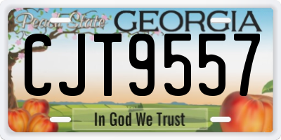 GA license plate CJT9557