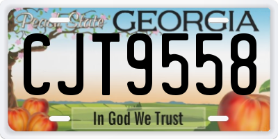 GA license plate CJT9558