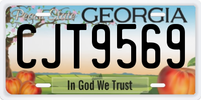 GA license plate CJT9569
