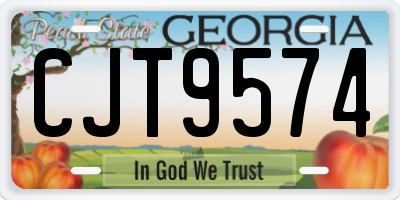 GA license plate CJT9574