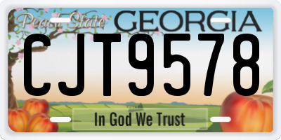 GA license plate CJT9578