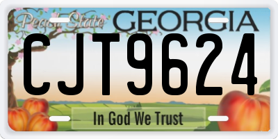 GA license plate CJT9624