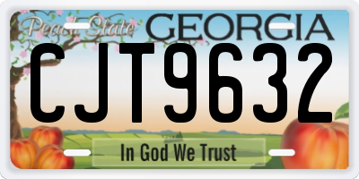 GA license plate CJT9632