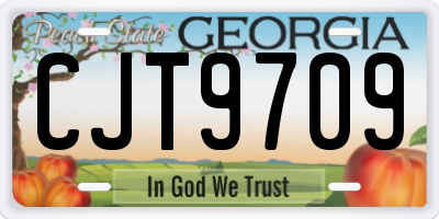 GA license plate CJT9709