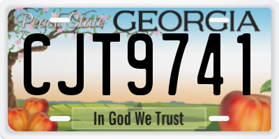 GA license plate CJT9741