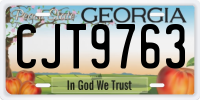 GA license plate CJT9763