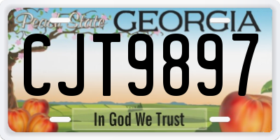 GA license plate CJT9897