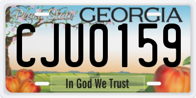GA license plate CJU0159