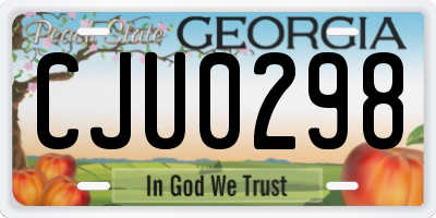 GA license plate CJU0298