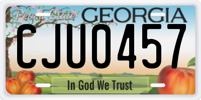 GA license plate CJU0457
