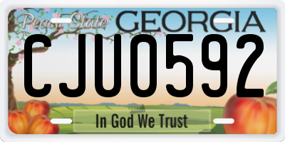GA license plate CJU0592