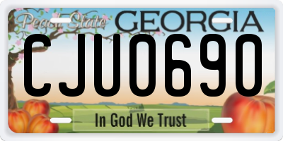 GA license plate CJU0690