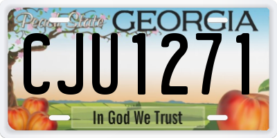 GA license plate CJU1271