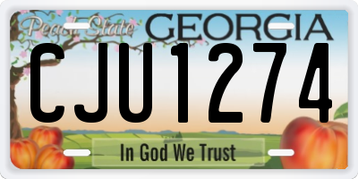 GA license plate CJU1274