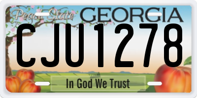 GA license plate CJU1278