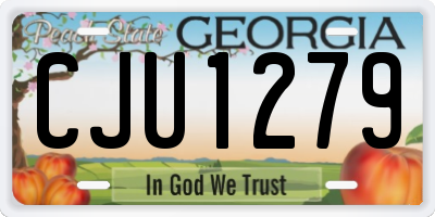 GA license plate CJU1279