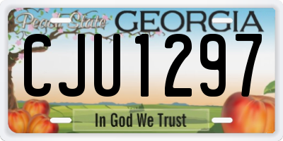 GA license plate CJU1297