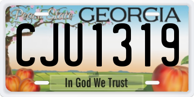 GA license plate CJU1319