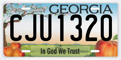 GA license plate CJU1320