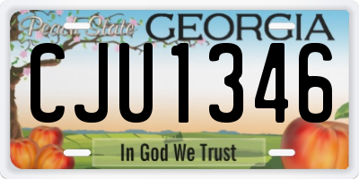 GA license plate CJU1346