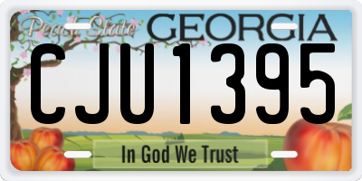 GA license plate CJU1395