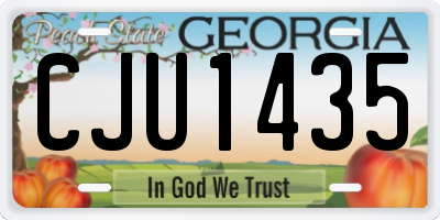 GA license plate CJU1435