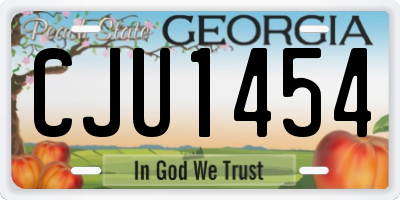 GA license plate CJU1454