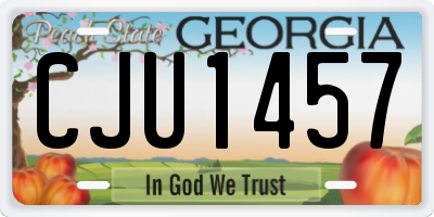 GA license plate CJU1457