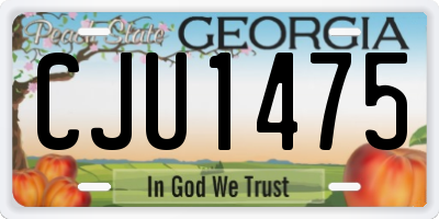GA license plate CJU1475