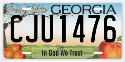 GA license plate CJU1476